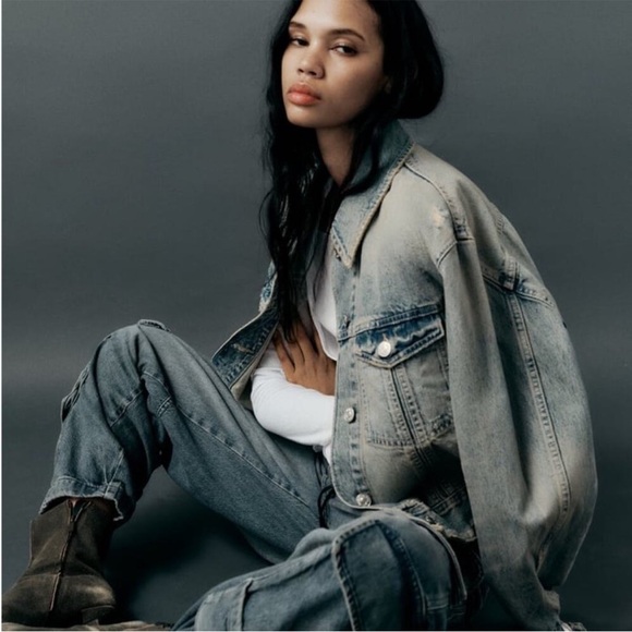 ZARA TRF DENIM JACKET - Picture 6 of 10